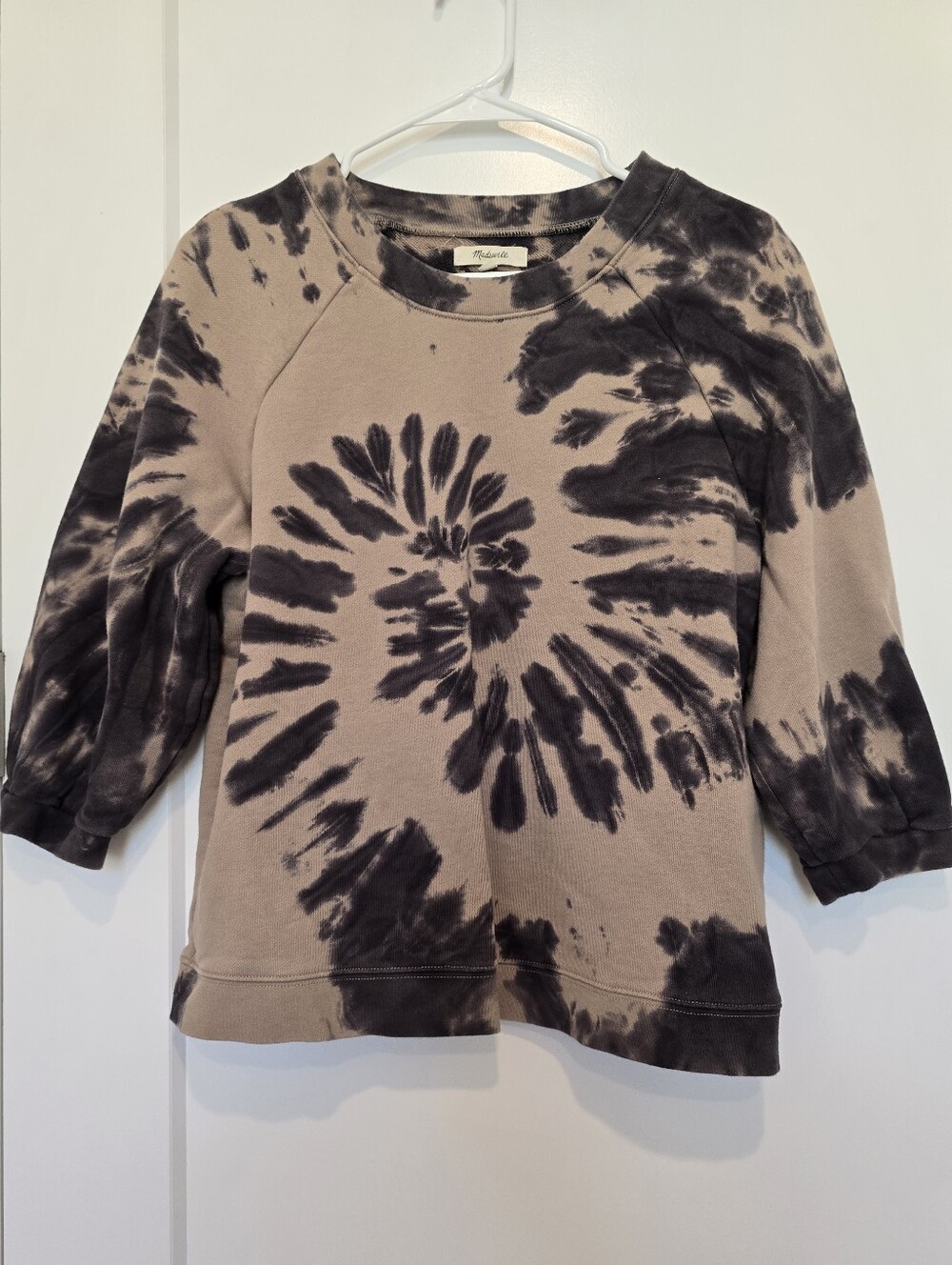 Madewell Tie-Dye Sweatshirt - Taupe & Black 100% Cotton